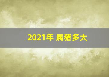 2021年 属猪多大